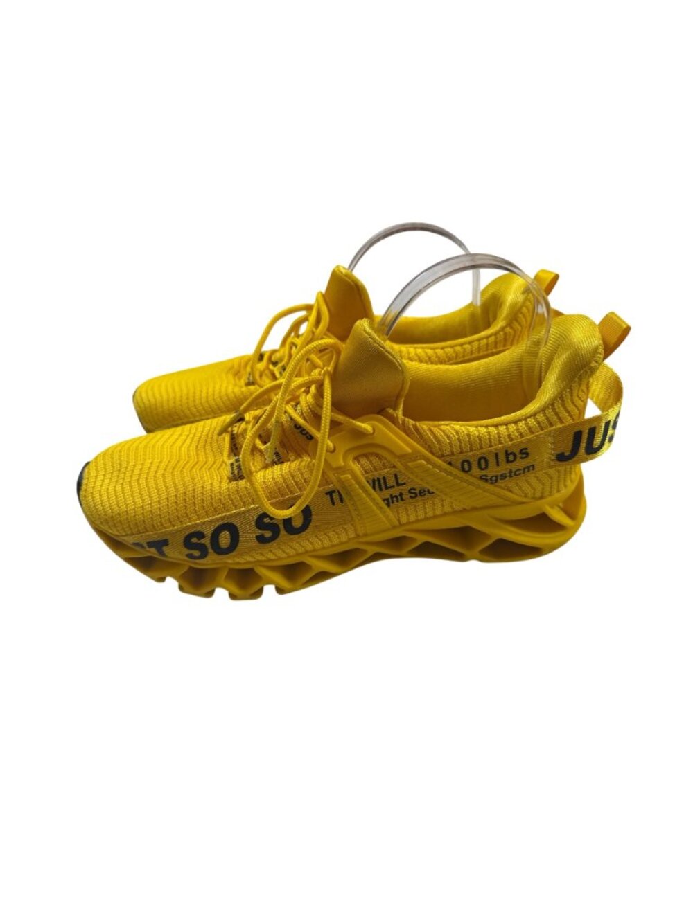 Just So Mens US 9 Lightweight Yellow Walking Sneakers With Strap Detail - Picture 2 of 8